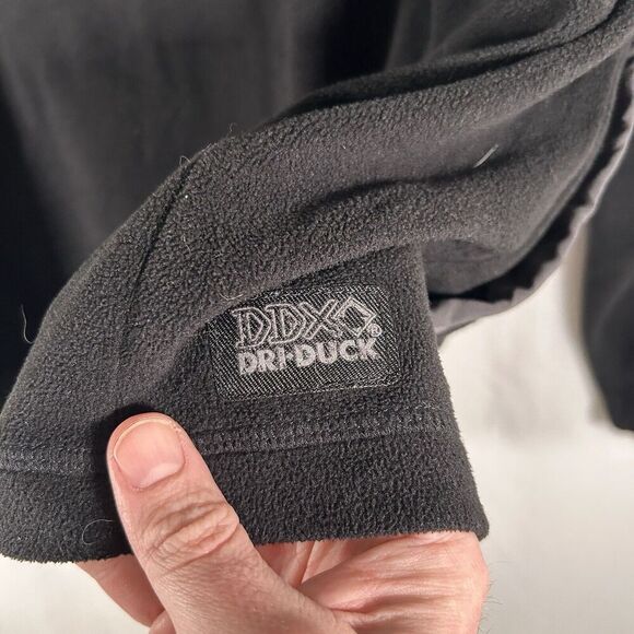 Dri Duck Jacket Men's Large Black Full Zip Fleece Zip Pocket - Picture 8 of 9